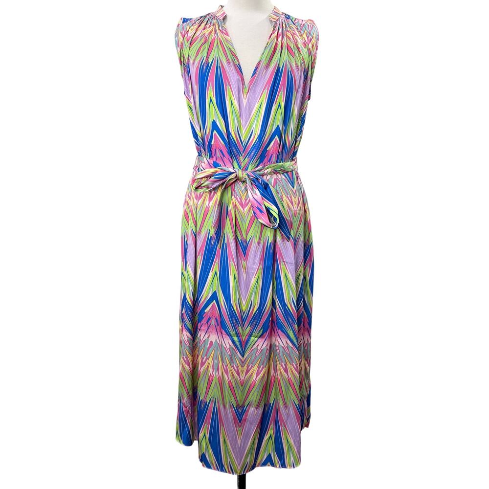 Current Air Size XS Midi Dress Sleeveless Flowy Belted Eco-Friendly Sustainable